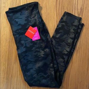 Faux Leather Camo Leggings